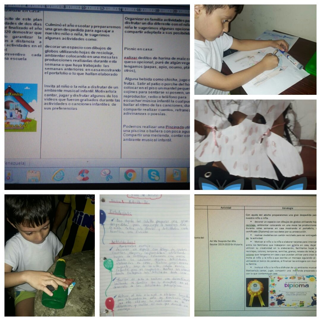 Niños y niñas del CEI. Dra Carmen Verónica de Coello, poniéndose al día con las actividades, y Maestras preparando sus estrategias para la culminación del año escolar 2019-2020. #QuedateEnCasa