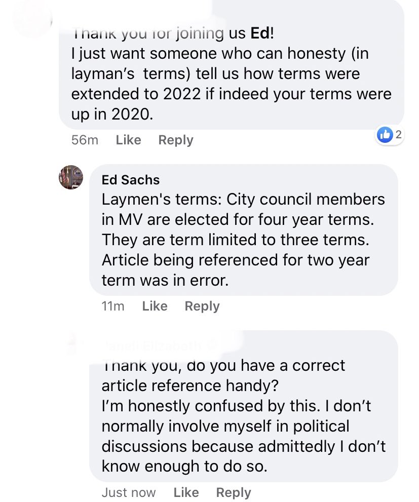 The saga continues... Mission Viejo City Councilman Ed Sachs (who was mayor in 2018) continues to tell the community that the 2018 election term was a 4 year term, even after a signed copy of the resolution was posted for his review.