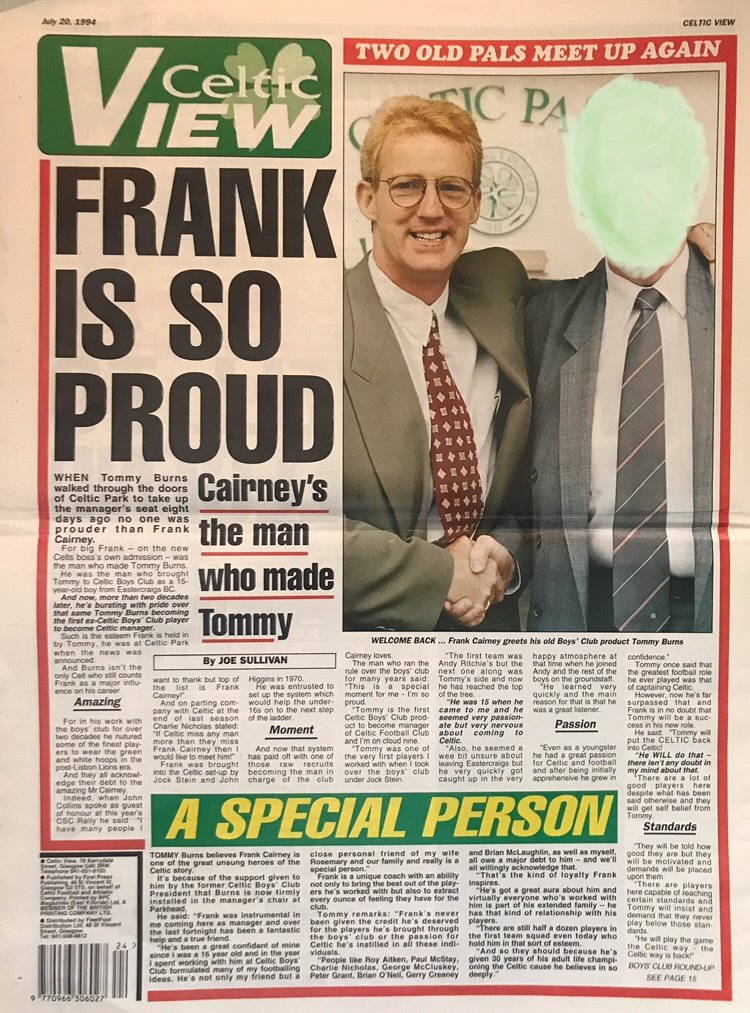 Spotlight on Twitter: "1. Story breaking – Frank Cairney welcomed back to  Celtic park after abuse scandal. As you can see by these official Celtic  reports Cairney was involved with the appointment