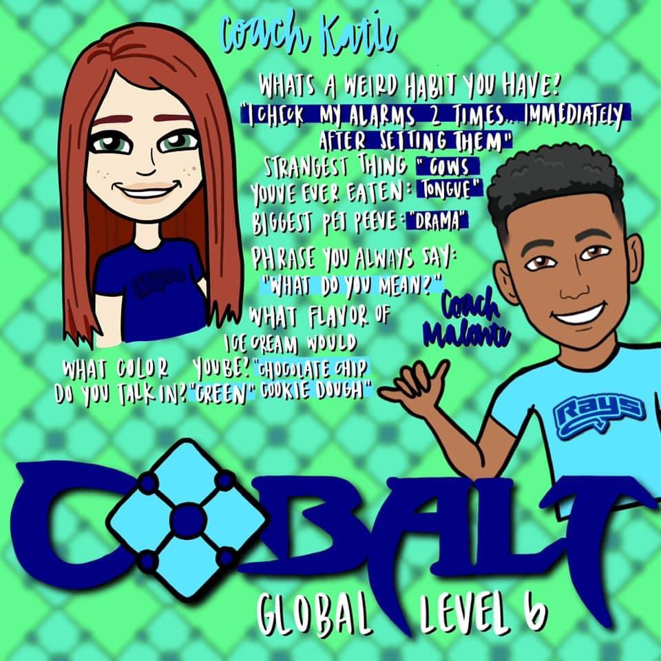 Up next, are our coaches from our Global level 6 team, COBALT! 💠💙✨🤙🏻💚🌍 #RAYSthestandard #MOREthanagym