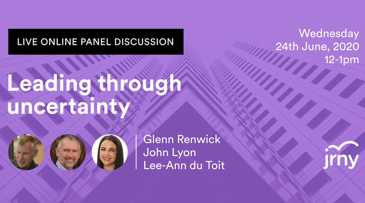"Not even an MBA would teach you this stuff."

If you missed our webinar "Leading Through Uncertainty" then you're in luck. Any current or aspiring leader will benefit from these gems of wisdom from Glenn Renwick, Lee-Ann du Toit and John Lyon.

youtu.be/UR9vXwarDZk