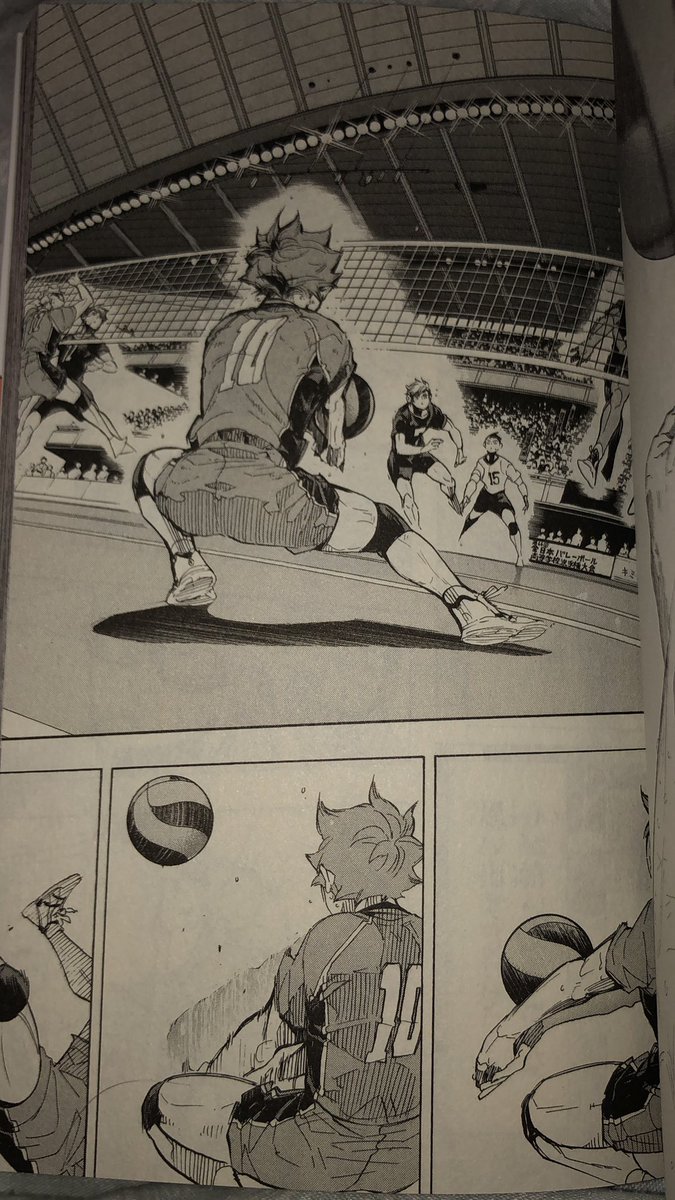 /you don’t get better at receives overnight/Hinata toppling in 282 but it being stated that now he doesn’t“If you want to go far, you have to take things step by step”“Right now, this is still volleyball”‘A 0 step approach of all of his experience’ (smthn like that)