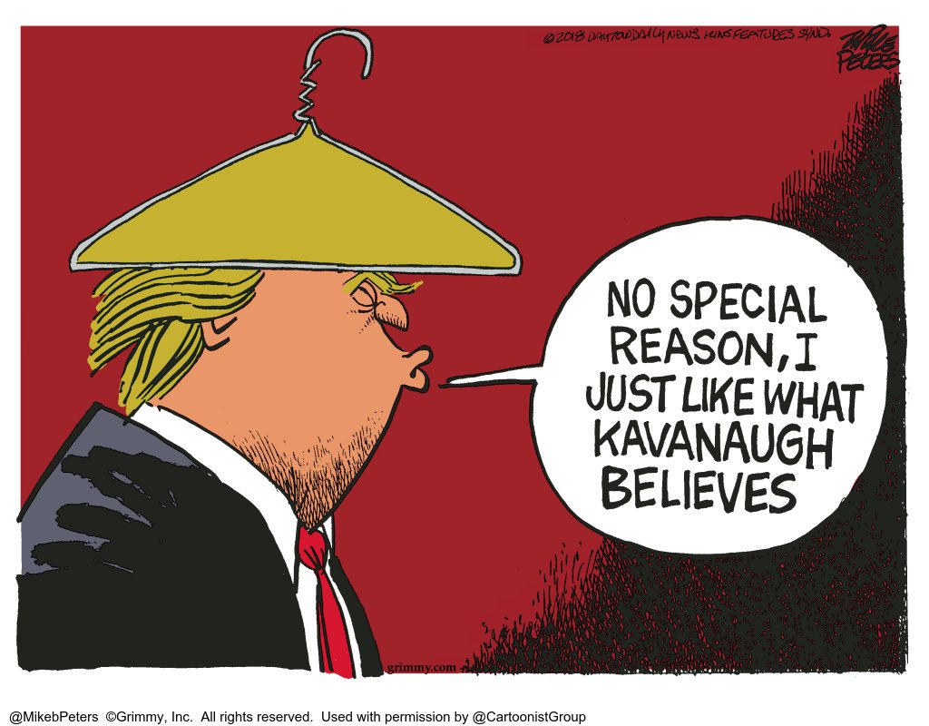 HealthCareToons's tweet photo. Shocker ... not.
Despite #BrettKavanaugh winning confirmation by telling #SusanCollins that #Abortion is #SettledLaw he voted to overturn precedent in #JuneMedicalServicesLLCvRusso
#SCOTUS #Kavanaugh
#WomensHealth #WomensRights

Cartoon from the archive of @mikebpeters https://t.co/uw96r3cX67