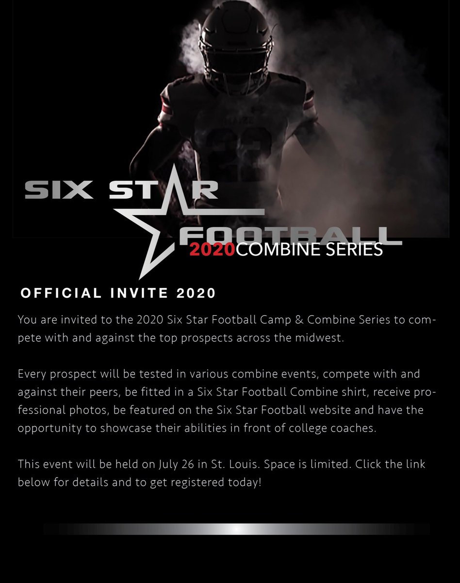 Thanks for the invite! <a href="/6starfootballKS/">Six Star Football | KANSAS</a>