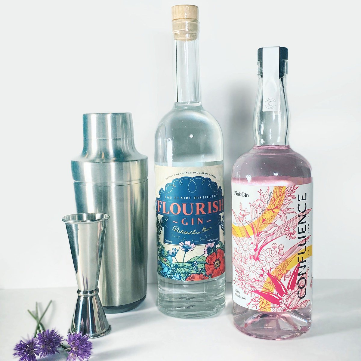 2 new Alberta gin arrivals to add to your home bar. 

Eau Claire Distillery Flourish Gin - Currently in stock at our Signature Location only.

Confluence Pink Gin -  In stock at our Altadore and Signature Location in Crowfoot.

#ginisin #drinkspiration #yycbartender #yycocktails