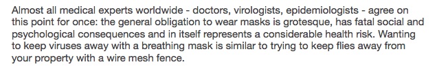 "Why masks were made compulsory at the end of an epidemic is just one of many unsolved mysteries.But perhaps this mystery unravels when one considers the date from which general compulsory masks were introduced in Germany."