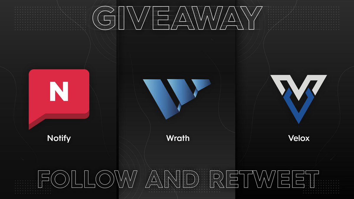 notify's tweet image. Let’s giveaway a copy of Wrath AIO, a copy of VeloxPreme, and a six-month Notify membership. 🎁

To enter:
-Follow @notify, @wrathbots, and @VeloxPreme  
-Retweet this
-Reply #50K

Ends in 30 minutes. ⏰