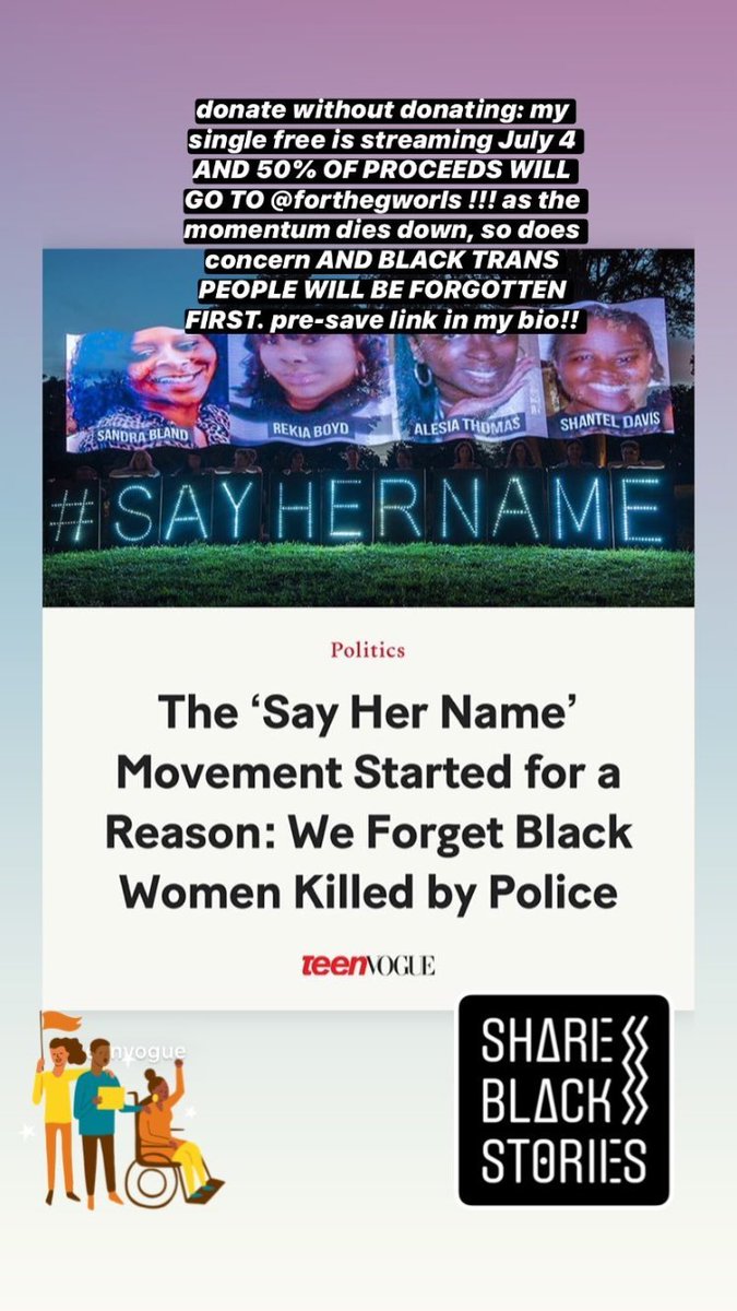 while ur here one of my friends is a pan Black woman musician and she’s releasing a song on July 4th to fundraise for Black trans people. if you have spotify please pre-save the song:  https://ffm.to/thefreedompack 