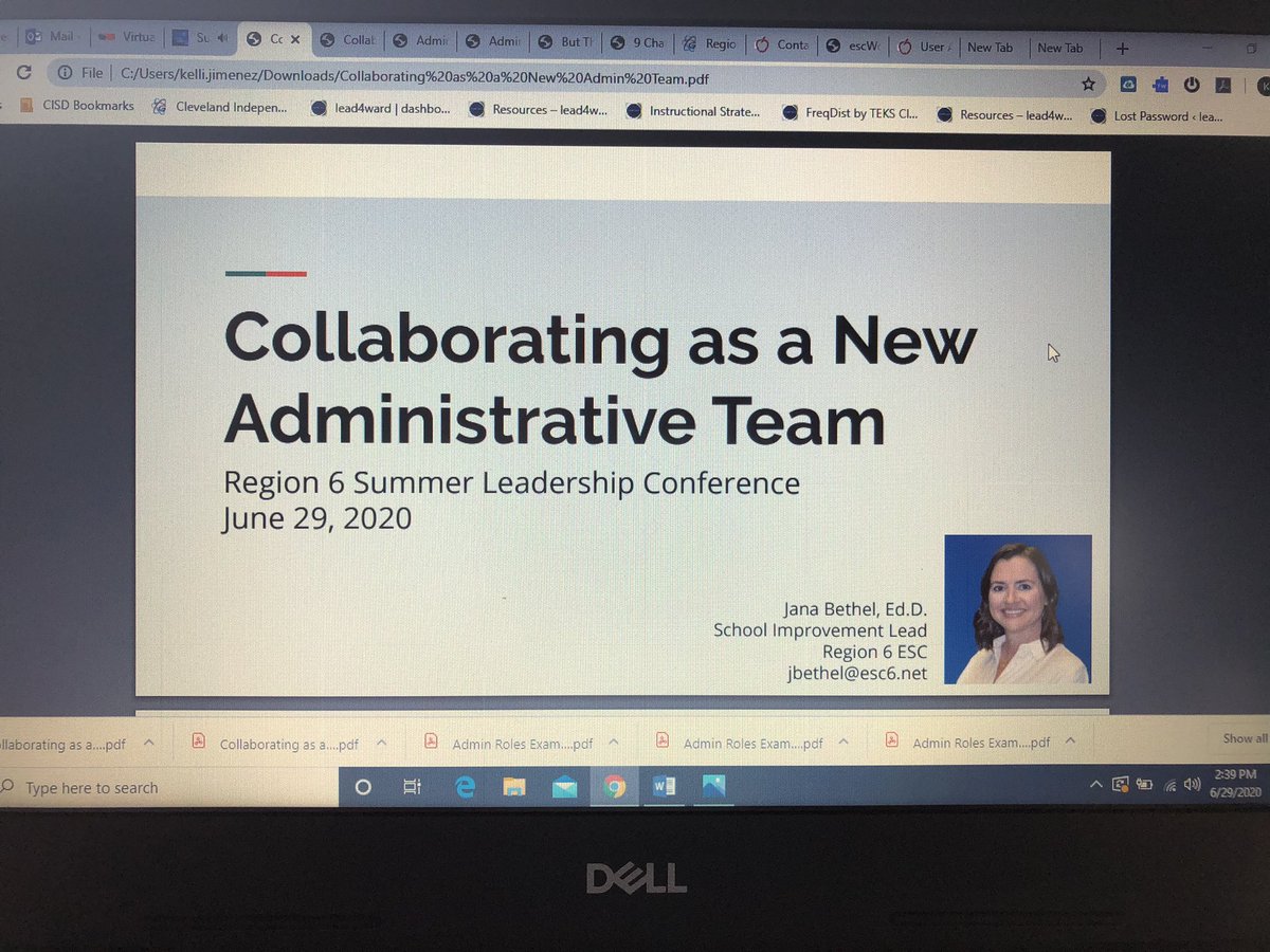 Great session! Excited about my new admin team! #R6SLC20  #summerlearning 
<a href="/ClevelandISDTX/">Cleveland ISD</a>