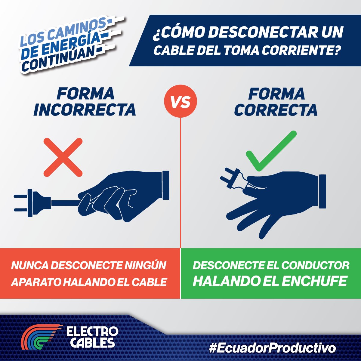 ElectrocablesCA's tweet photo. ⚡️#ElectroTip
⚡Para más información:
📞Teléfonos: Guayaquil: (04) 370 5460. Quito: (02) 282 9111
📧E-Mail: info@electrocable.com
🌐https://t.co/OCL2ENjs8C https://t.co/4aktTsKjKI