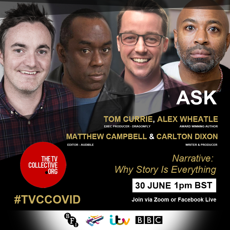 TheTVCollective's tweet photo. Tomorrow! Sponsored by @BBC @ITV @Channel4 @BFI. GOT A QUESTION ABOUT STORYTELLING &amp; NARRATIVE? Make sure it gets asked! Submit in advance to TVCCovid@thetvcollective.org

FREE HERE: https://t.co/1cpoJWD4sZ
#TVCCOVID #BAME #TV #Film #COVID19  #Writer #Freelancer #Narrative #Story https://t.co/PCv3E9PxDE