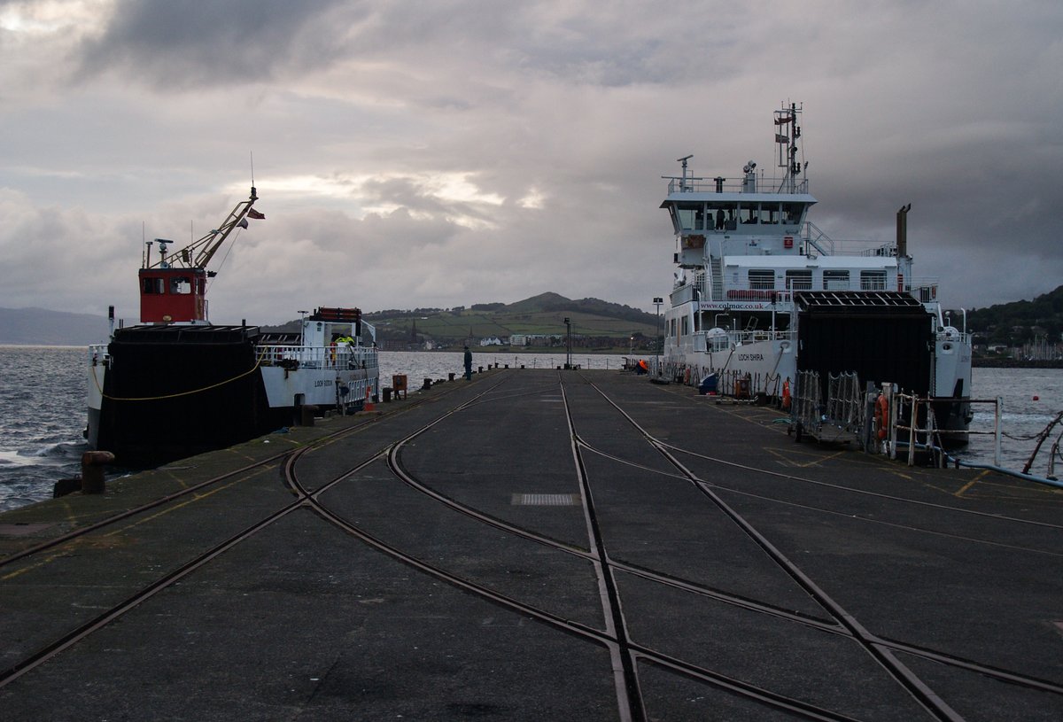 In 2009 Largs pier was being upgraded so Fairlie Pier was used as an alternative calling point for @PSWaverley and overnight berth for the @CalMacFerries vessels serving Cumbrae. Here Waverley departs on her return sail from Campbeltown and Sanda. @PSPS_UK
