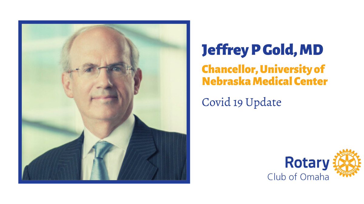 Join us for a Rotary ZOOM meeting (portal.clubrunner.ca/5609/Speakers/…) this Wednesday, July 1, 2020 as Dr. Jeffrey Gold, MD will be our guest speaker with an update on Covid-19.