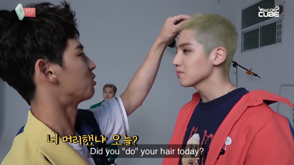 i love when wooseok does his hair up like this