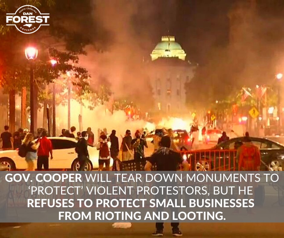 We can't afford four more years of lawlessness under #KingRoy. We need to restore Law & Order this November by electing @DanForestNC for Governor!