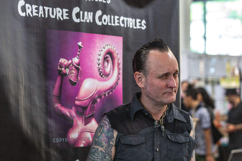 Check out @creatureclancollectables lookin dapper at #FivePointsFest 2019! Check them out for awesome model kits and general badassery! 
#modelkit #etsyshop #etsysellers #creatureclancollectables #brooklyn #NYC #2019 #fivepointsfestival
