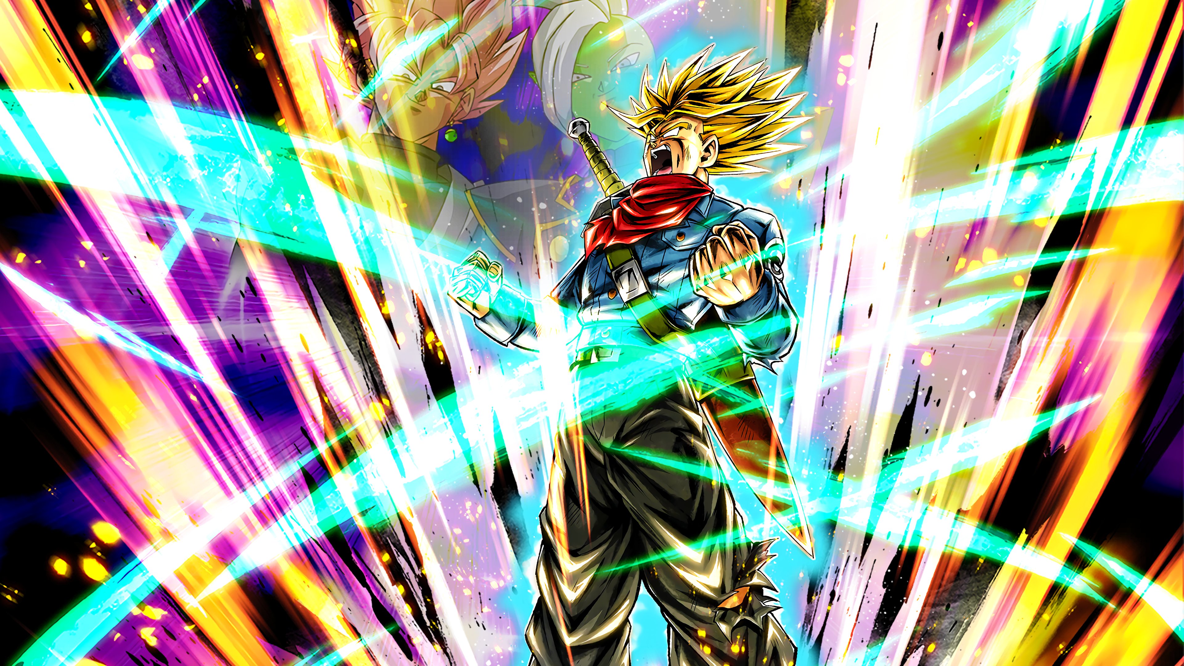 SSJ RAGE TRUNKS, dbz, HD phone wallpaper