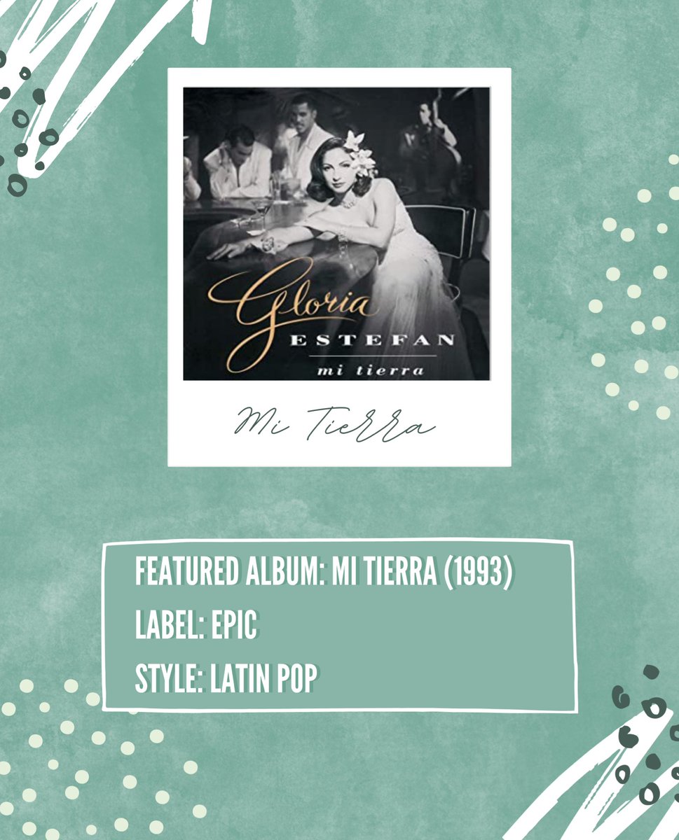 Gloria Estefan, the Cuban-American singer, is known for her success within the Latin/dance-pop genre. Her album “Mi Tierra” topped the charts and earned three Grammys including, the award for Best Tropical Latin Album!