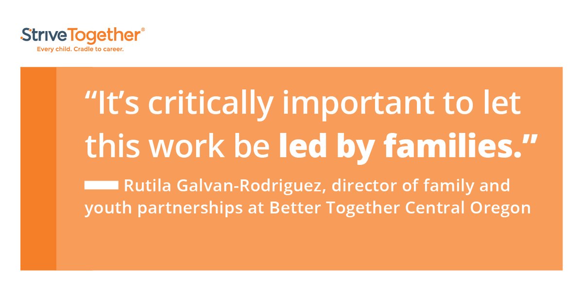 StriveTogether's tweet photo. “It’s critically important to let this work be led by families.” Better Together Central Oregon depends on not just formal partnerships but relationships across the community. In our annual report, find out how connections are #ProvingItsPossible: https://t.co/cwAoAvgTHQ https://t.co/jpQgoPyDLy