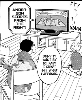 Because he truly loves volleyball. We see glimpses of his childlike wonder when he watches games with his brother, when his mother takes him to his first game, and confirmed when he candidly calls volleyball "what he loves" in Chapter 393.