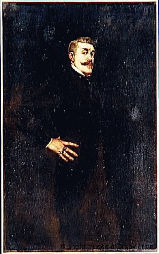 30 juin 1906 
Décès de Jean Lorrain, écrivain et critique à la plume féroce, provoqué en duel par Proust suite à ses critiques sur Les Plaisirs et les Jours...

Son portrait par le peintre Antonio de La Gandara, décédé le 30 juin 1917

musee-orsay.fr/fr/collections…
<a href="/MuseeOrsay/">Musée d'Orsay</a>