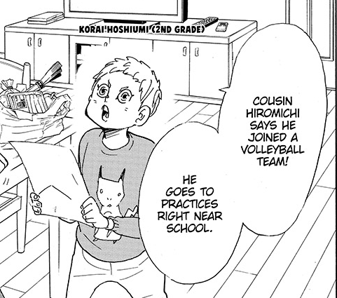 But instead, falls for yet another height-dominant sport, volleyball. Hoshiumi having tall members in his family is significant because it shows that he's always known he was "different", and yet, still defiantly pursues the path of greatest resistance. Why?