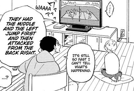 Because he truly loves volleyball. We see glimpses of his childlike wonder when he watches games with his brother, when his mother takes him to his first game, and confirmed when he candidly calls volleyball "what he loves" in Chapter 393.