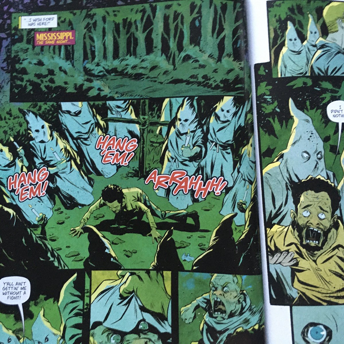 Recently visited @bookswpictures to pick up Bitter Root. It’s been on my want list, and it’s awesome. <a href="/DavidWalker1201/">David F Walker</a>, <a href="/Cbrown803/">Chuck Brown</a>, and <a href="/sanfordgreene/">Sanford Greene #BHM</a> have created a timely graphic novel that entertains and educates. And the art is so rad. Stoked that there’s more to come.
