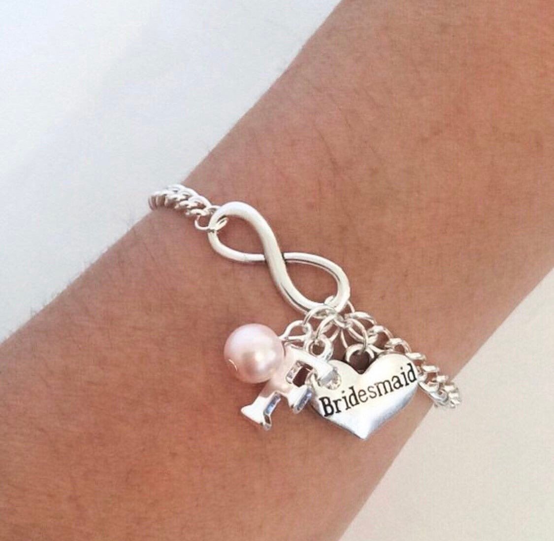 Personalised infinity bracelet #bridesmaids #wedding #jewelry #gift #MondayMotivation