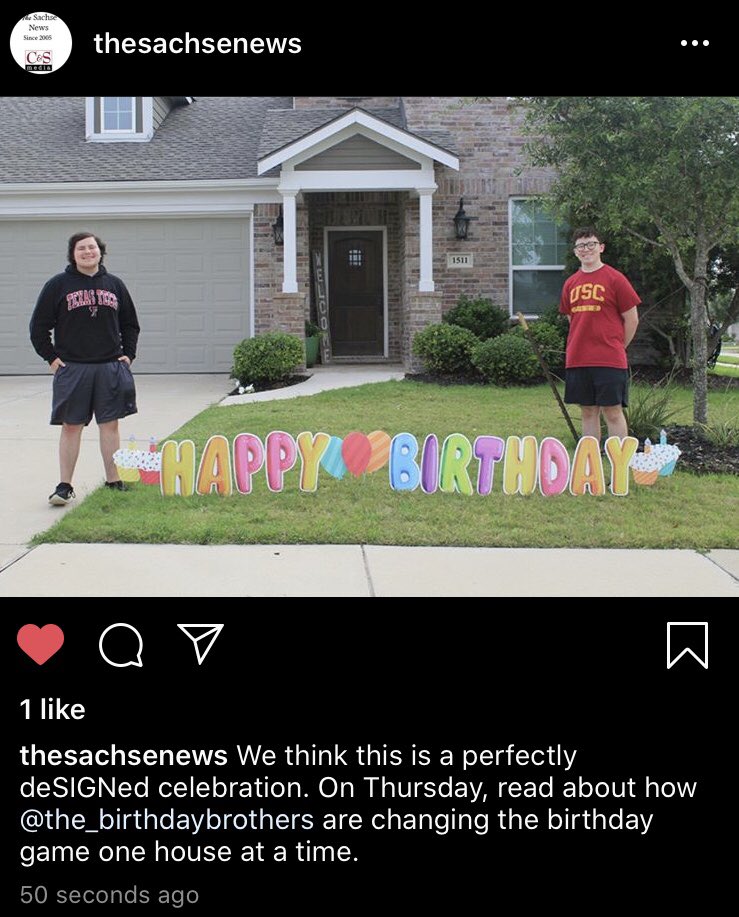 TheBirthdayBros's tweet photo. Thank you @TheSachseNews for telling our story! https://t.co/B5k5ZhYlDF