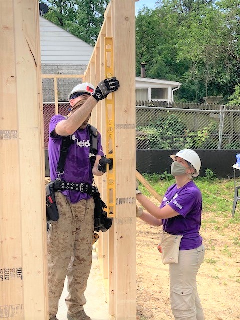 A big thank you to Leidos volunteers who came out last Saturday to finish the framing at Houston. We appreciate your support for Habitat throughout the years!!! @LeidosInc