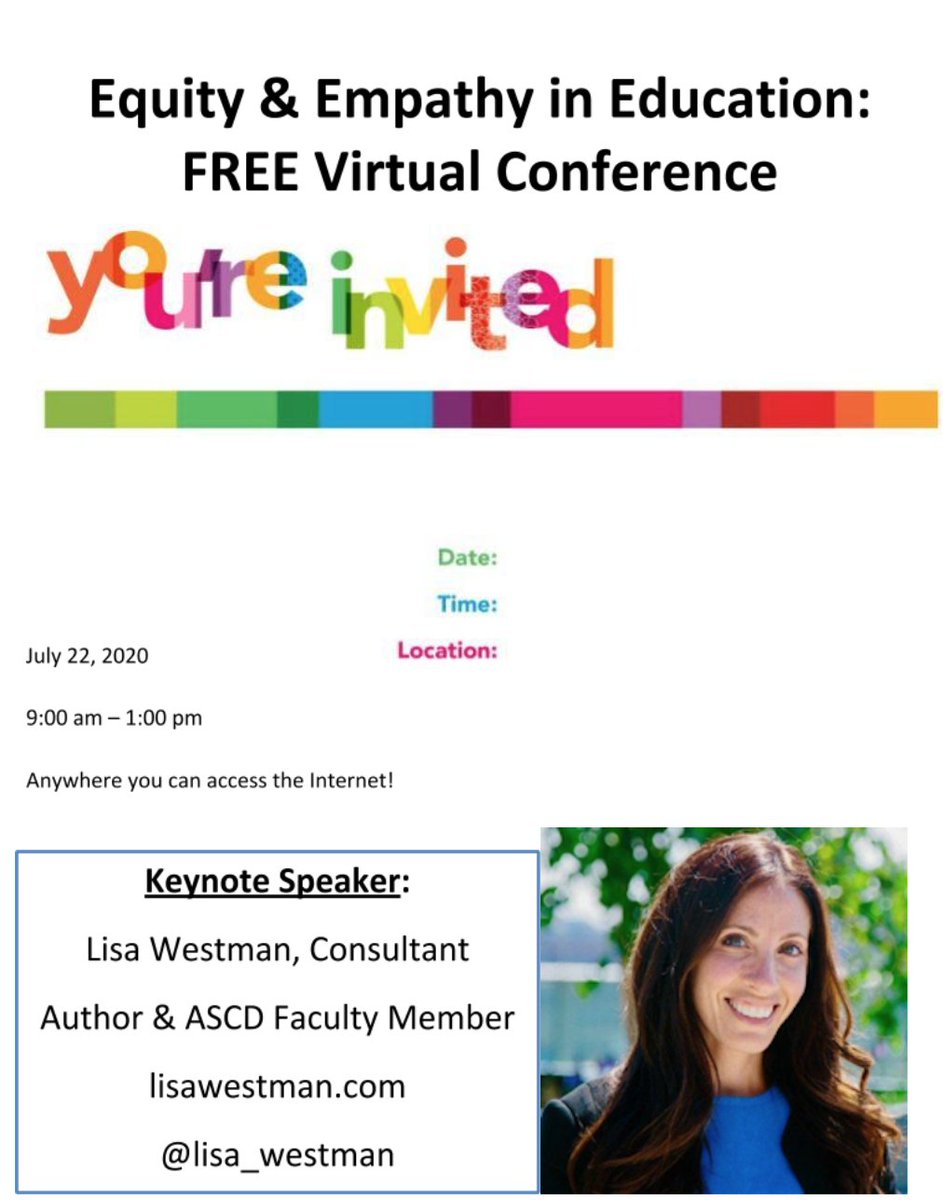 lisa_westman's tweet photo. Please join me &amp; some of education's best &amp; brightest educators for this exceptional (free) learning opportunity: "Equity and Empathy in Education" graciously hosted by @edmentum 💗 🌎 Register today: https://t.co/lxvmUGPpyp Hope to see you there! @jasonp_eggert @KevinGallman1 https://t.co/pcgb3yYifk