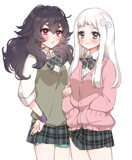 別垢で描いてた女子高校生化のやつ可愛いから再掲しとこ 