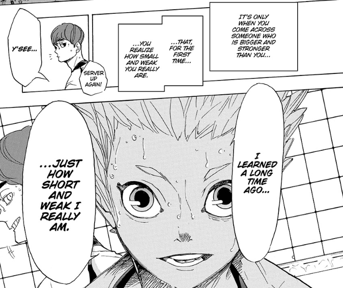 To end the chapter, we get a stunning reflection from Tenma that declares that the world may be unfair, but at the same time, it's fair. Because even if you don't have innate advantage, you can still become strong by practicing and developing other skills from hard work.