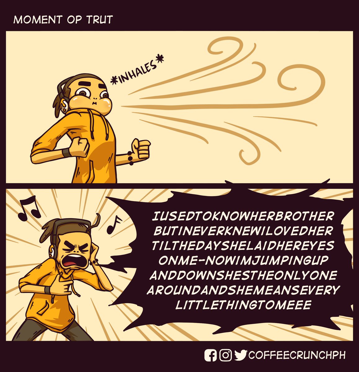 coffeecrunchph's tweet photo. Your 12 year old emo self sang this
#fmstatic #comics #pinoykomiks #art #artph #coffee https://t.co/6x4EZTrS1g