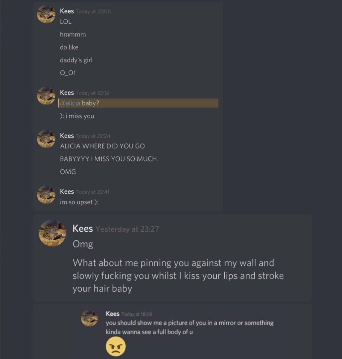 Okay, all of these SS are to a 13 year old girl. He was 18/19 at the time. VERY INAPPROPRIATE, discretion advised. "Jenna" was 15 and last time we talked in March was comfortable coming forward to take him down