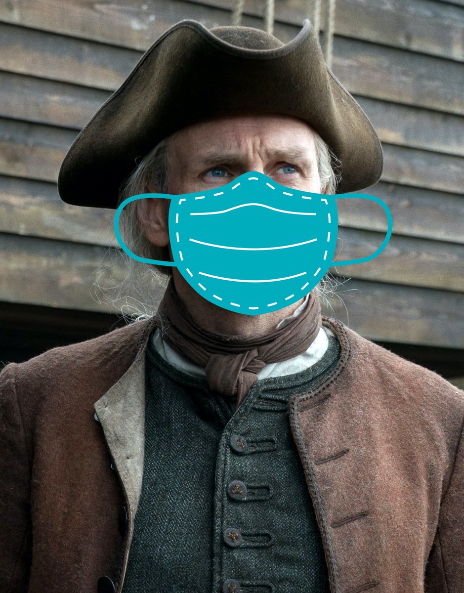 Jenny: A mask? In the Highlands? She might have to sew or knit one herself, but she can do it. But she's just supposed to believe Claire? Then again, Jamie did tell her to trust Claire, and she was right about the potatoes. Mask it is! "Ian, did ye hear that? Wear yer mask, man!"