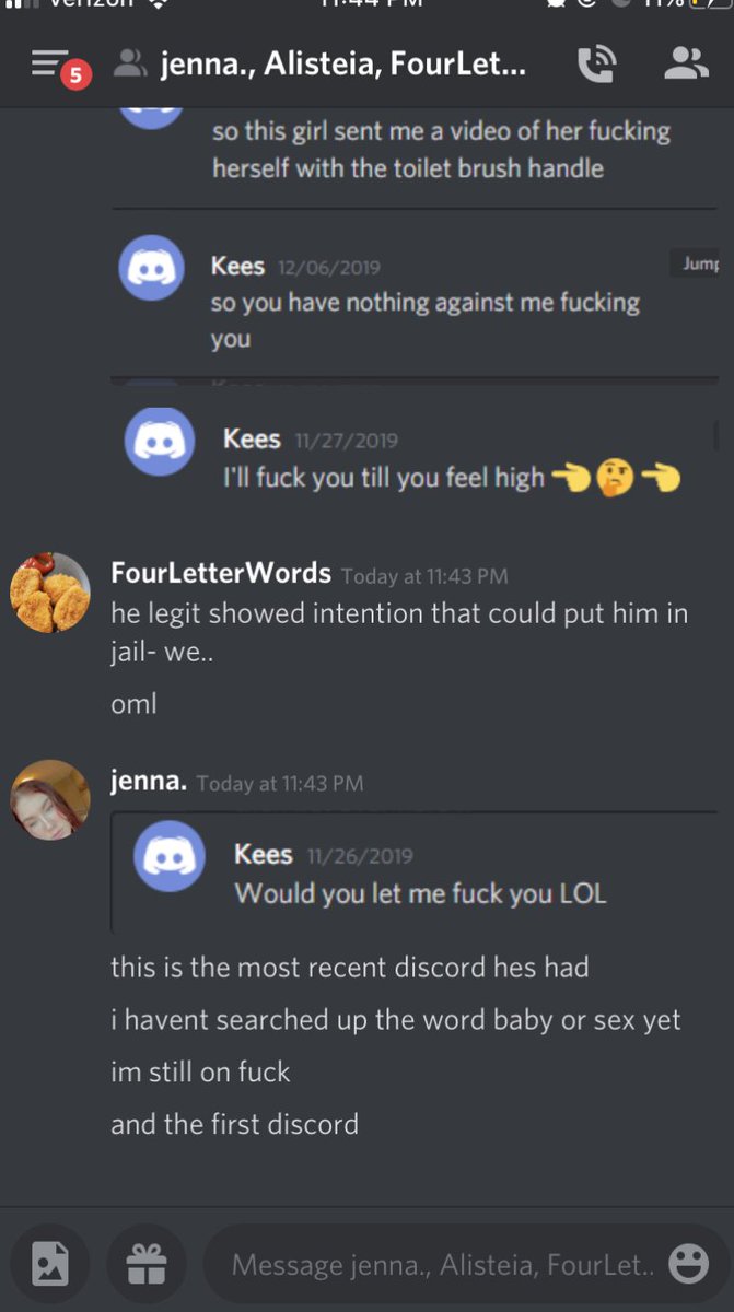 Okay, all of these SS are to a 13 year old girl. He was 18/19 at the time. VERY INAPPROPRIATE, discretion advised. "Jenna" was 15 and last time we talked in March was comfortable coming forward to take him down