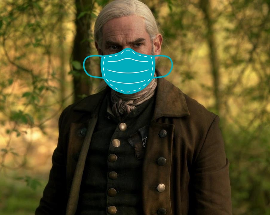 Murtagh: He knows that Claire knows more than he does, so while he may not think it's comfortable to wear one while running around the North Carolina backcountry, he also knows better than to question her judgement. And he can keep his fellow Regulators safe and healthy. Win-win!