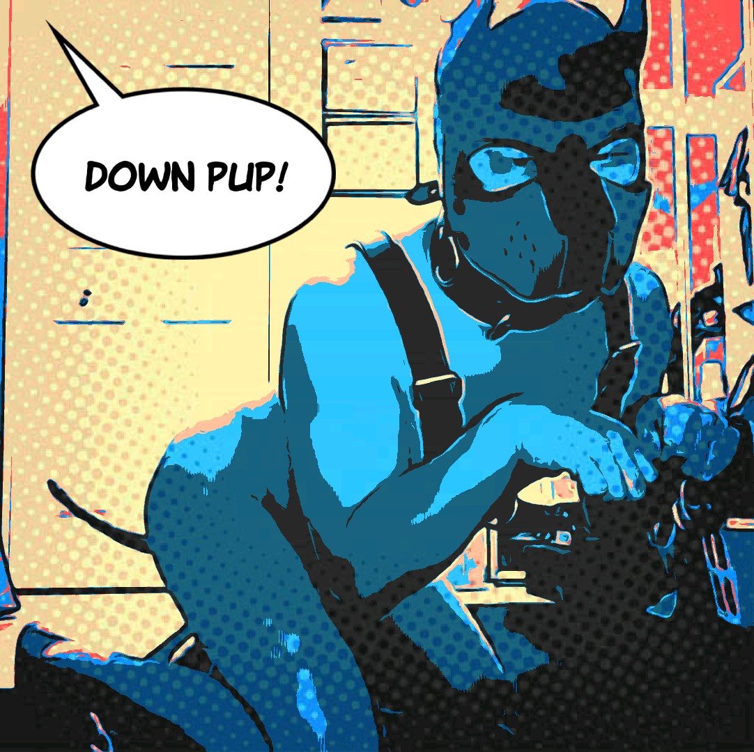 PupKenzo93's tweet photo. I wanna thank @Lockedsubuk_v2 for doing this comic pic piece. It is a masterpiece. #pup #downpup #friendlypup #pupplay #goodboy #bluepup #master #sub https://t.co/nFSu4IDIdm