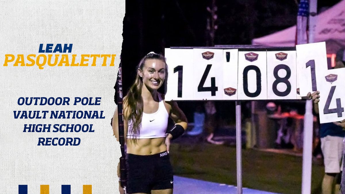 KentStTrackXC's tweet photo. Leah Pasqualetti set the national high school and American U-20 outdoor pole vault records on Friday evening, and we are excited to see how high she can raise the bar during her 4 years in a Kent State uniform! 📚⚡ #GoFlashes 

RELEASE  ⤵️
https://t.co/vlj8J4oYTS https://t.co/OOOmyETYKk