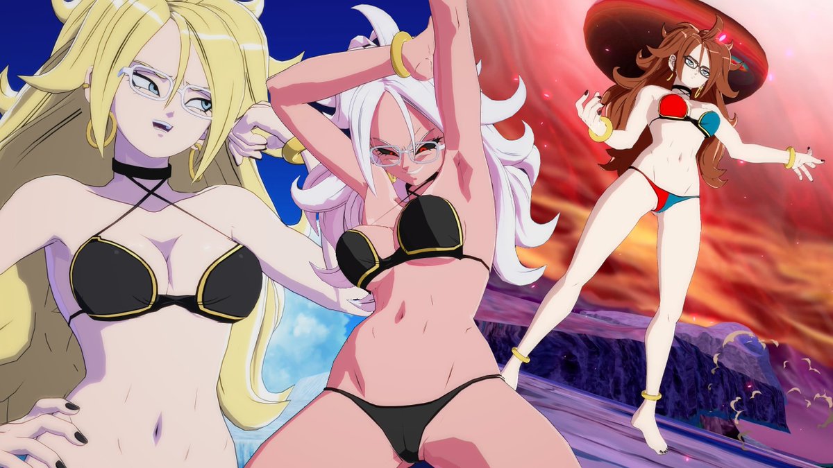 Dragon Ball FighterZ - Android 21 Bikini Costumes Gameplay https://www.yout...