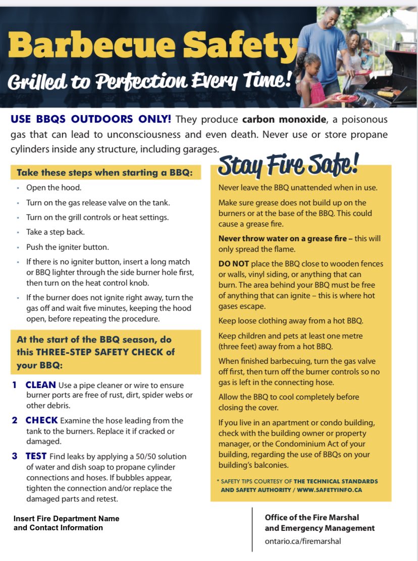StoneMillsFD's tweet photo. With Canada Day approaching, many will be BBQing up a feast.  Here are some tips to ensure a safe Canada Day cookout! 🇨🇦 https://t.co/XUfSQcVNLt
