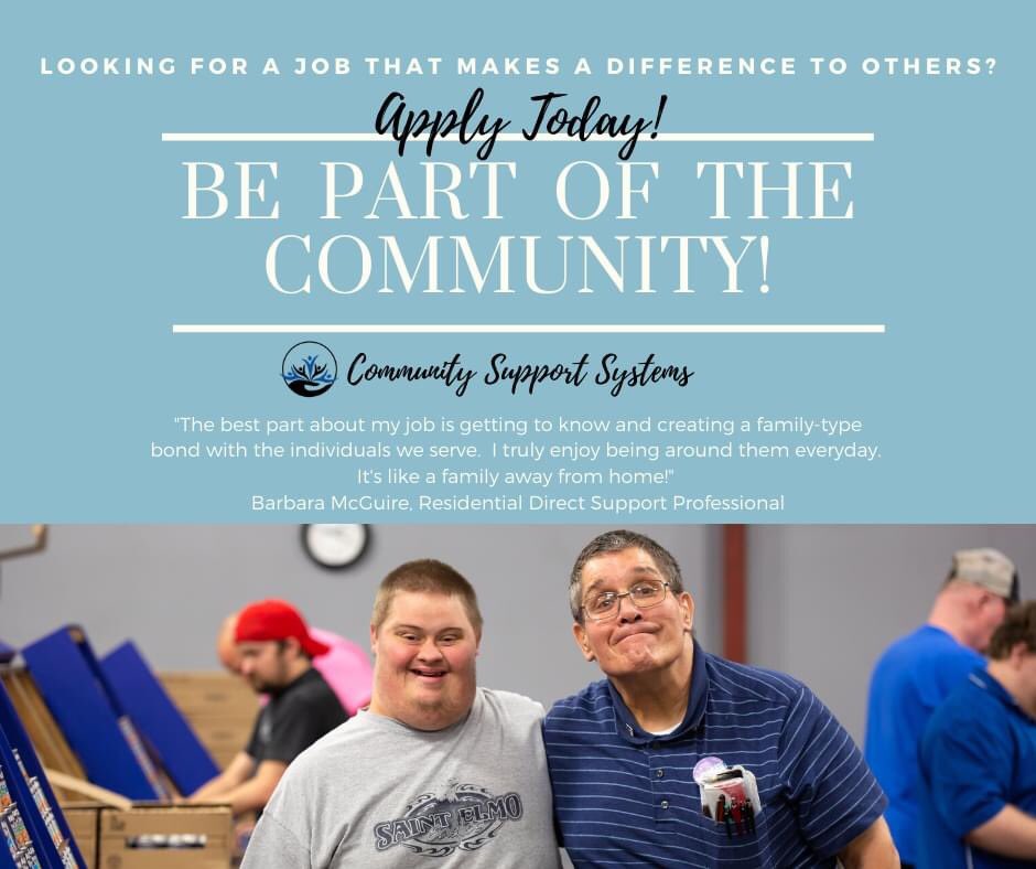 CSSCaresIL's tweet photo. We are hiring! Be part of the community!  https://t.co/pI9ThekFSc. #csscares https://t.co/K0SZwzVngR