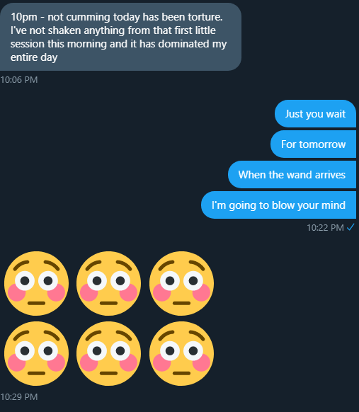 backup__lisa's tweet photo. "whole body aches over you"

You want to see the effect I have on my toy, @alicia_catfish?

I had them give hourly reports after a day of teasing and edging.

I know you are desperate for this kind of mindfuck.

To have your mind THIS wrapped around my finger.

Message me, slave. https://t.co/yb3gfMB0e4