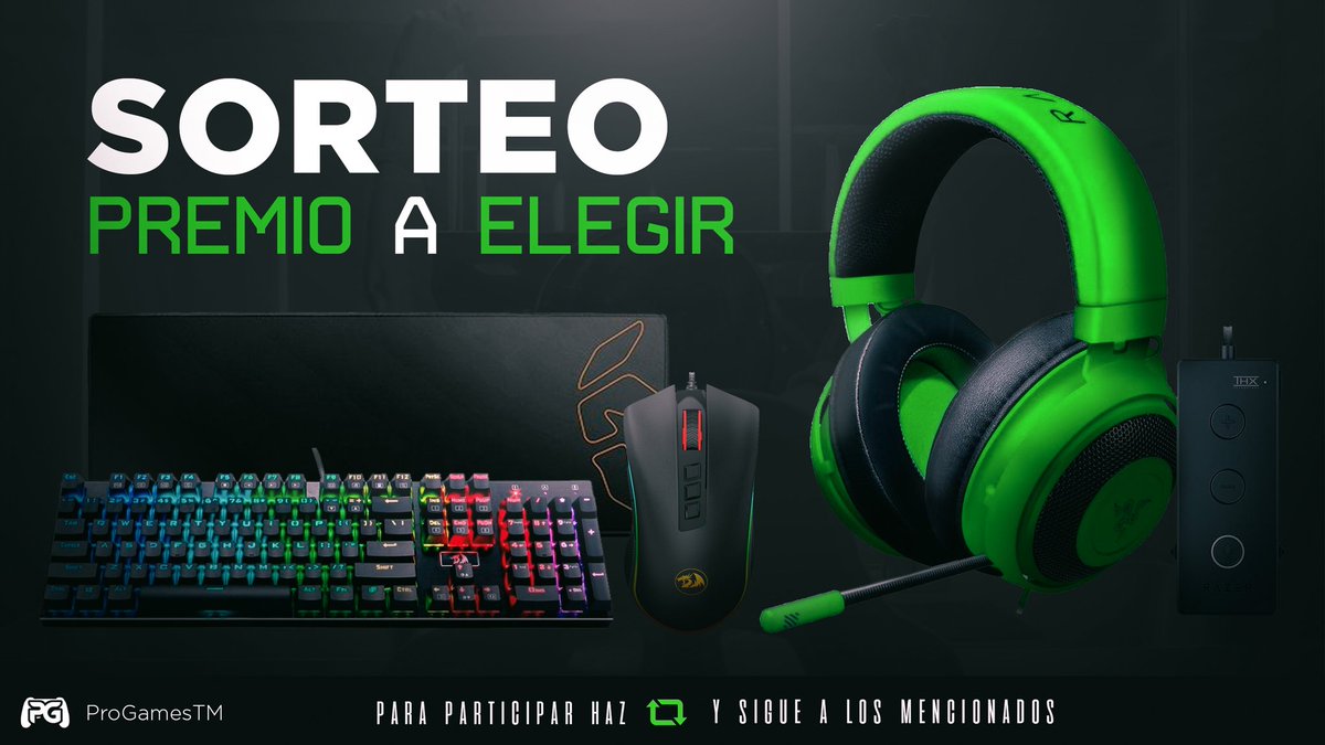 ProGamesTM's tweet photo. 💥#SORTEO PREMIO A ELEGIR💥

🔹️Teclado mecanico
🔹️Mouse Gaming
🔹️Alfombrilla gaming
🔹️Auriculares gaming

➡ Para participar: Haz RT, sigue a @ProGamesTM y a @dauchvid

Termina: 09/07👍

¡SUERTE! 🍀 https://t.co/acm1J7zx2m