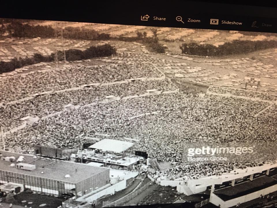 CAHIRONMAN7's tweet photo. @beachboyslegacy @TheBeachBoys A view from above #Summerof75 #SchaeferStadium #Foxboro https://t.co/7AZXTZTXHN