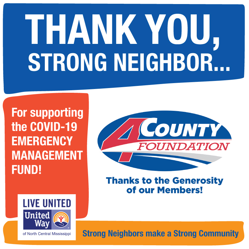 unitedwayncms's tweet photo. THANK YOU, Strong Neighbor... We are grateful to @4CountyElectric Foundation for your generous support of the United Way NCM Covid-19 Emergency Management Fund, providing support to local food pantries and housing &amp; utility financial needs.
#LiveUnited #UWStrongNeighbors https://t.co/Vw6jfh0tt6