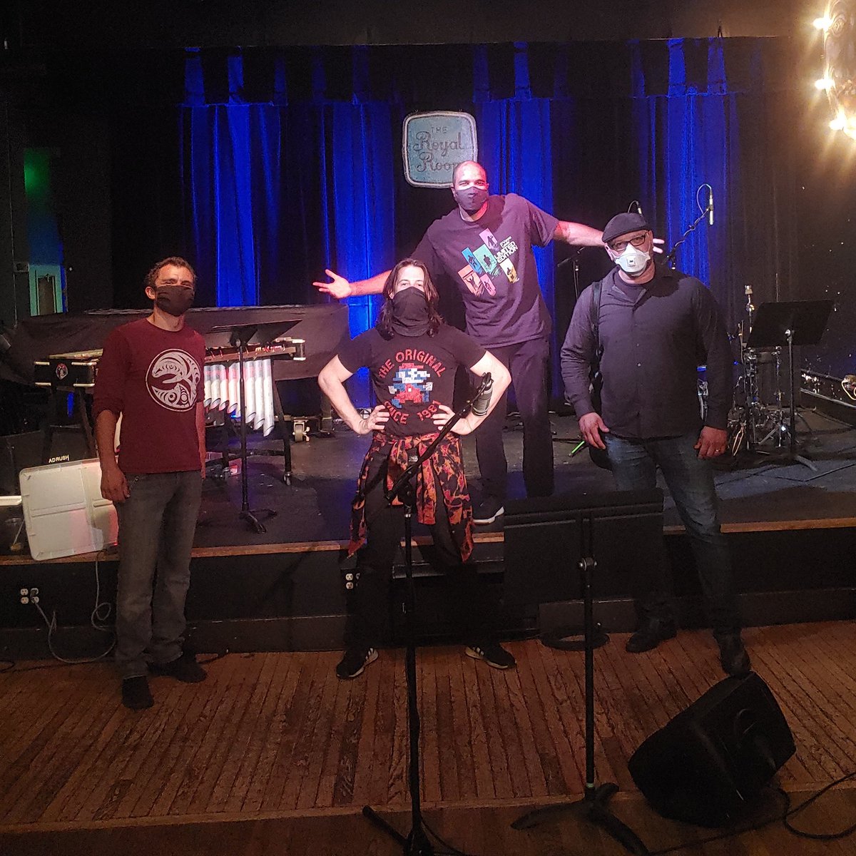 ContraReloaded's tweet image. It was a blast playing with these fellas for a special COVID19 Livestream event last night. Contraband shall return for more live video game covers soon. We shall destroy The Vile Red Falcon once and for all!