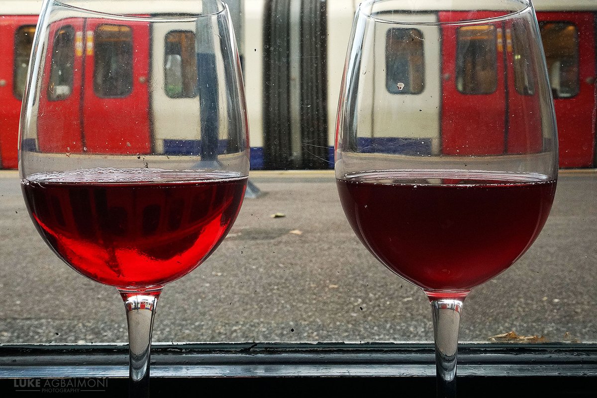 LONDON UNDERGROUND SYMMETRY PHOTO / 45KEW GARDENSView from the Tap On The Line. When open, you can sit with a pint as you watch another home bound train go by.  http://shop.tubemapper.com/Kew-Gardens-Station/Photography thread of my symmetrical encounters on the London UndergroundTHREAD